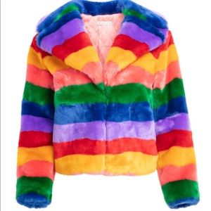 Alice and Olivia Thora Faux Oversized coat Size S